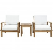 Marina Outdoor Patio 3Pc Set in Natural Solid Wood by Modway