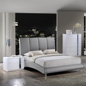 8272-Jody Bedroom by Global w/Grey PU Upholstered Bed & Options