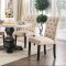 Elfredo Dining Room Set 5Pc CM3755RT w/Ivory Side Chairs