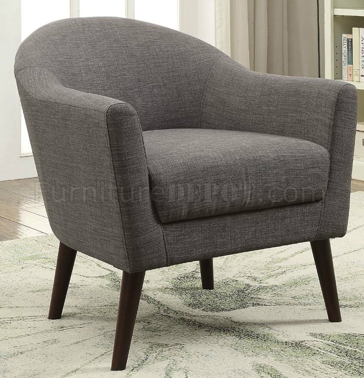 Amari Accent Chair 59741 2Pc Set in Gray Fabric by Acme