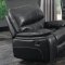 Willemse Motion Sofa 601934 in Black by Coaster w/Options