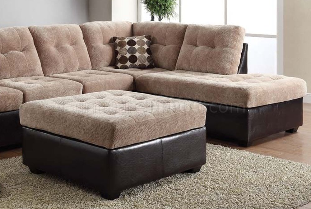 50535 Layce Sectional Sofa In Camel, Camel Fabric Sectional Sofa