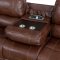 Joanne Motion Sectional Sofa CM6951BR in Brown Leatherette