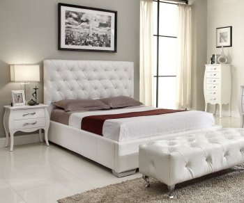 Michelle White Bedroom w/Storage Bed & Optional Items [AHUBS-Michelle-White]