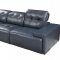 David Sectional Sofa in Blue Leather by J&M