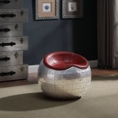 Brancaster Ottoman 59838 in Antique Red Leather by Acme