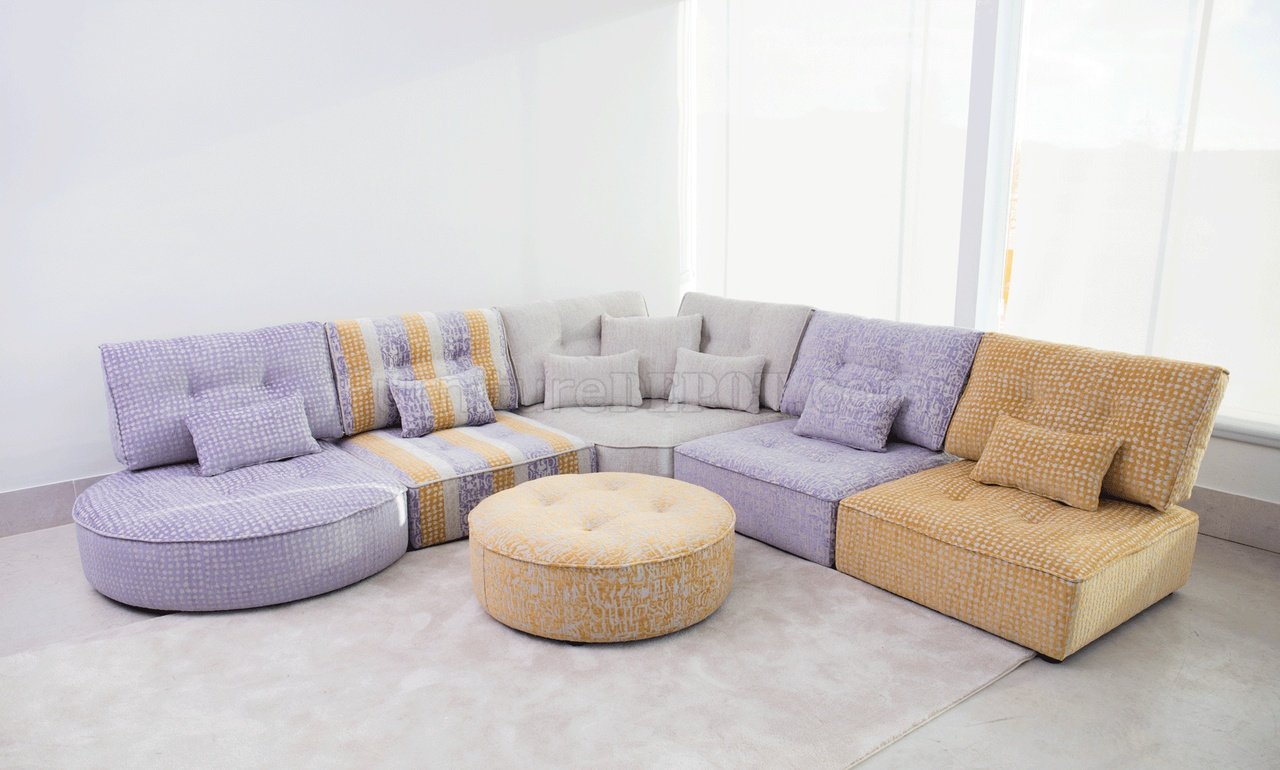 Ariel Sectional Sofa In Multi Color, Multicolor Sectional Sofa