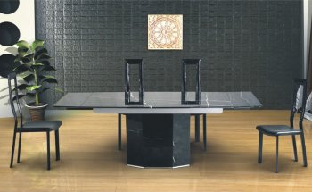 Genuine Black Marble Contemporary Dining Table [EFDS-3041BL-190CH]