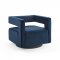 Booth Swivel Accent Chair in Midnight Blue Velvet by Modway