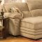 Beige Microfiber Cozy Sectional W/Reclining Chaise