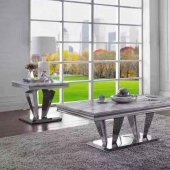 Satinka Coffee Table 87215 in Mirror by Acme w/Options