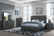 Cypress Bedroom Set 5Pc in Dark Gray by Global w/Options