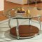 Glass Modern Coffee Table w/Chrome Legs & Bottom Shelf