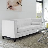 Imperial EEI-1421-WHI Sofa in Bonded Leather by Modway