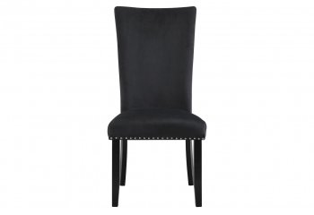 D03DC Dining Chair Set of 4 in Black Velvet by Global [GFDC-D03DC Black]