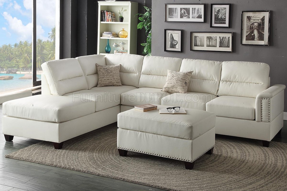white bonded leather sofa bed