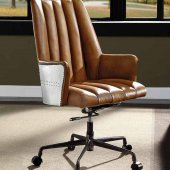 Salvol Office Chair 93176 in Sahara Top Grain Leather by Acme