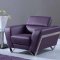 U7120 3Pc Sofa Set in Purple Bonded Leather by Global