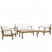 Marina Outdoor Patio Sofa 4Pc Set in Solid Wood by Modway