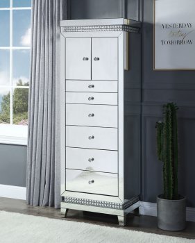 Lotus Jewelry Armoire 97807 in Mirrored by Acme [AMA-97807 Lotus]