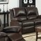 Oxford Reclining Sofa CM6555 in Dark Brown Leatherette w/Options