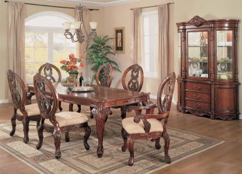 Cherry Finish Formal Dining Table w/Options [AMDS-09950-Versailles]