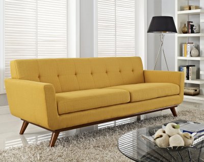 Engage Sofa in Citrus Fabric by Modway w/Options