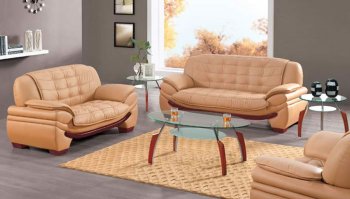 7174 Sofa in Tan Bonded Leather by American Eagle w/Options [AES-7174LC]