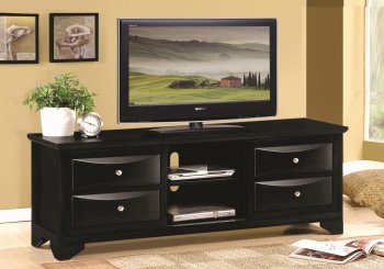 700726 TV Stand in Black by Coaster w/Chambered Drawer Fronts [CRTV-700726]