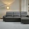 1822 Sectional Sofa in Gray Leather by ESF w/Bed