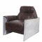 Brancaster Accent Chair 59715 in Brown Leather by Acme