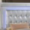 Valentino II Bedroom Set 5Pc B9698 in Silver by NCFurniture