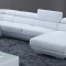 430 Sectional Sofa in White Leather by ESF