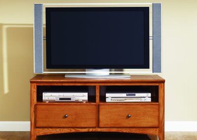 Rich Oak Finish TV Stand for 50" or 60" TV w/Storage Drawers