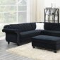 F6433 Sectional Sofa in Black Velvet by Poundex w/Options