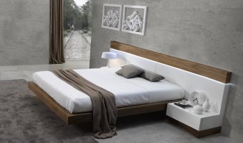 Madrid Premium Bedroom in Walnut and White by J&M w/Options [JMBS-Madrid]