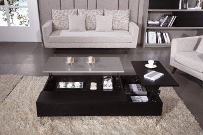 Tetris Coffee Table in Black/Gray by Beverly Hills