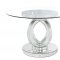 Ornat Dining Table 77835 in Mirrored by Acme w/Options