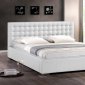 Madison Platform Bed in White Faux Leather - Wholesale Interiors