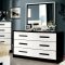 Robles CM7293 5Pc Bedroom Set in White & Black w/Options