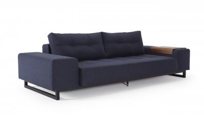 Grand Deluxe Excess Lounger Sofa Bed in Navy by Innovation