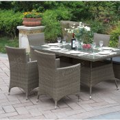 219 Outdoor Patio 7Pc Table Set in Tan by Poundex w/Options