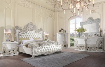 Adara Bedroom BD01248EK in Antique White by Acme w/Options [AMBS-BD01248EK Adara]
