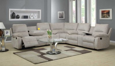 9716 Marianna Fabric Motion Sectional Sofa by Homelegance