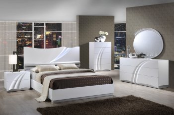 Eva Bedroom in White by Global w/Optional Casegoods [GFBS-Eva]