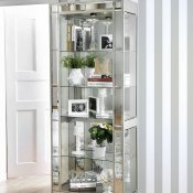 Carrollton Curio Cabinet CM-CR150 in Chrome & Mirror