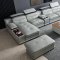 908 Sectional Sofa in Light Gray Leather by ESF w/Options