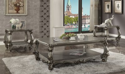 Versailles Coffee Table & 2 End Tables 3Pc Set 86820 by Acme
