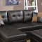 F6927 Sectional Sofa in Espresso Bonded Leather by Boss