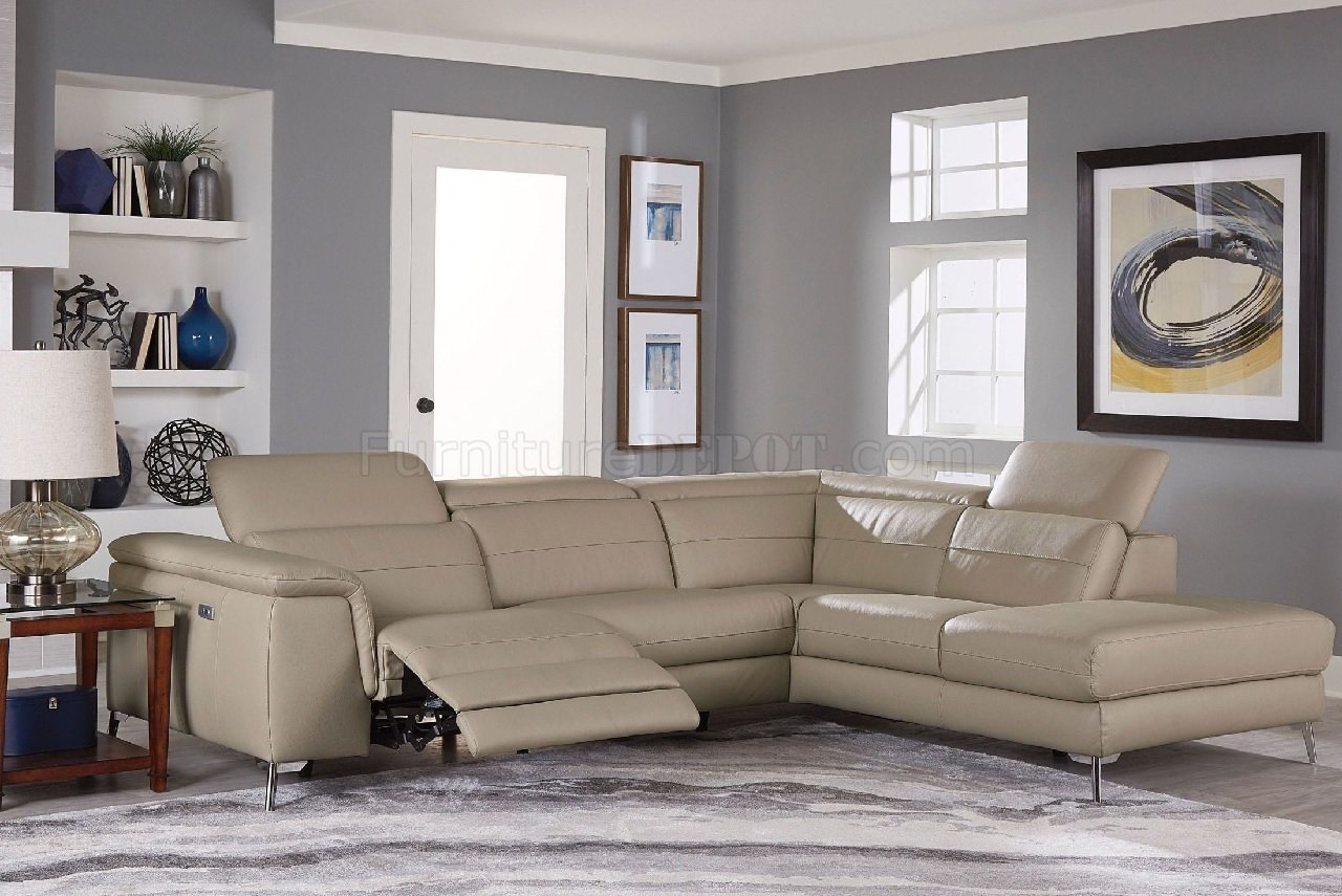 Cinque Power Recliner Sectional Sofa, Low Profile Reclining Sectional Sofa